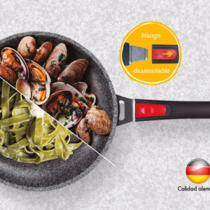 Set de sartenes Lufthous® con fondo de piedra y aluminio fundido